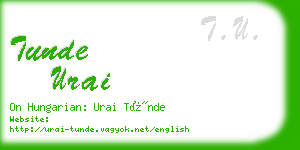 tunde urai business card